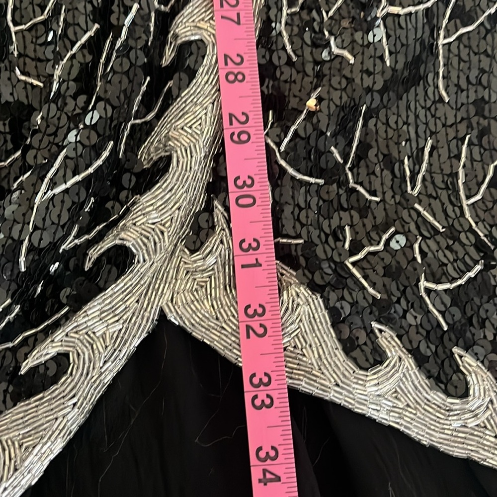 •🍒FINAL PRICE🍒VINTAGE SEQUIN SILK GOWN BOUDOIR FRENCH COSTUME• - Picture 16 of 16